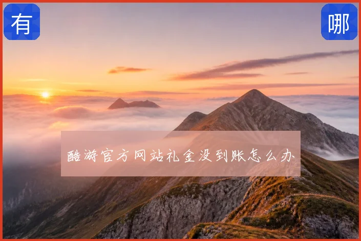 酷游官方网站礼金没到账怎么办